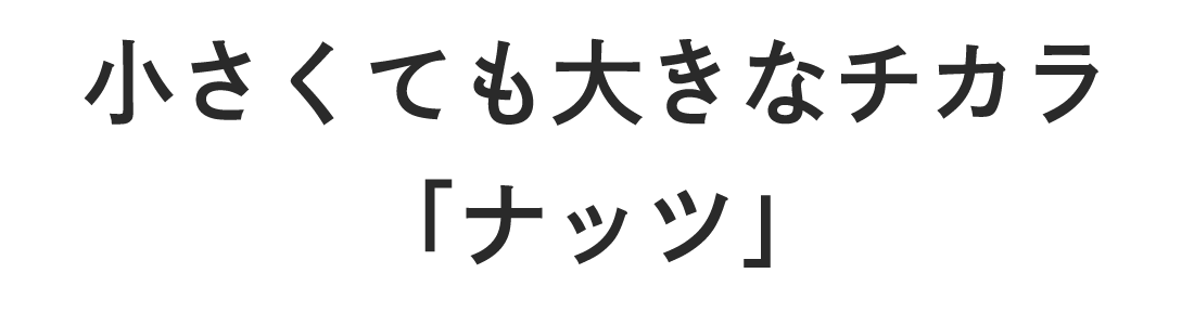 小さくても大きなチカラ「ナッツ」